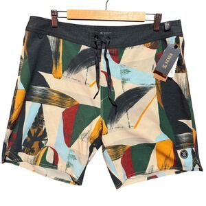 ROARK Passage Collage Board Shorts‎ Mens 36 Hemp Recycled Polyester Blend